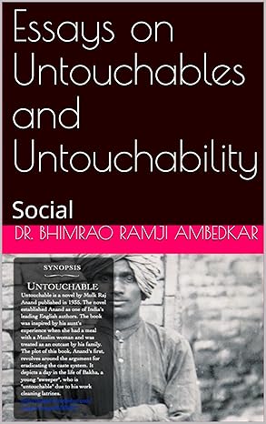 Cover of Essays on Untouchables and Untouchability by Dr. B. R. Ambedkar