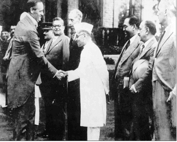 Dr. B.R. Ambedkar, Shri K.M. Munshi and others with Sir Cripps