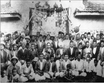 Dr. Babasaheb Ambedkar with colleagues of Nandgaon in a hotel