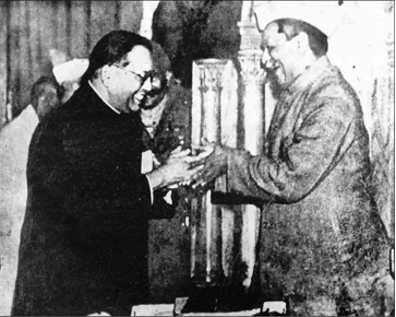 Submission of the draft of the Indian Constitution in February 1948